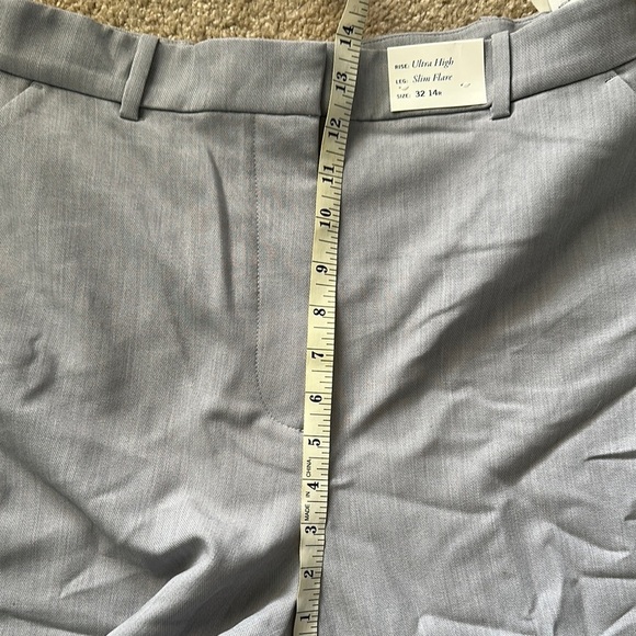 Abercrombie & Fitch Ultra High Rise Slim Flare Women’s Trousers Grey 32/14 - Picture 8 of 11